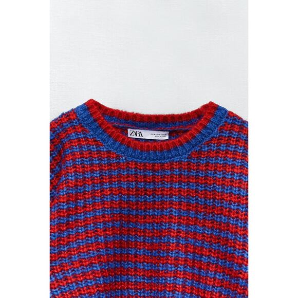 Zara Striped Knit Cropped Crewneck Sweater - Picture 6 of 14